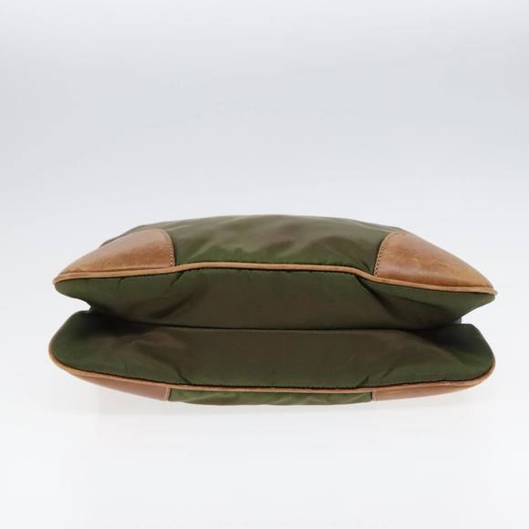 PRADA Shoulder Bag Nylon Green Gold Auth 90748 - Picture 5 of 16